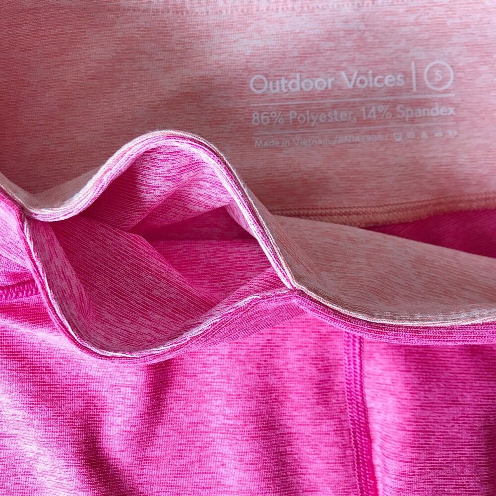 Outdoor Voices Springs 7/8 Leggings Size S Flamingo Pink High Rise Gym Pastel - Picture 5 of 11